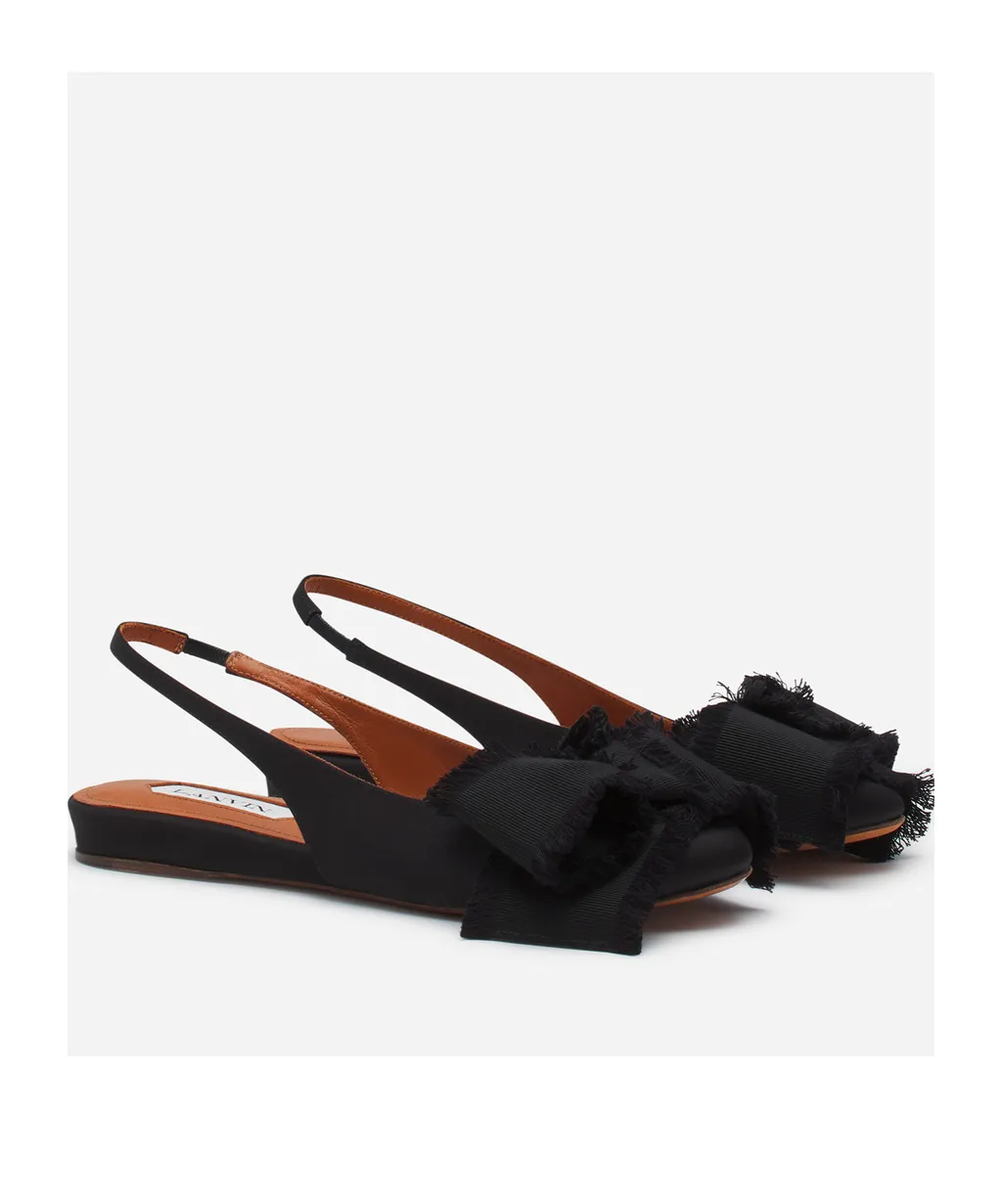 Satin Slingback Ballerina Shoes