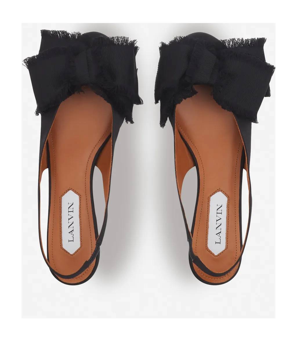 Satin Slingback Ballerina Shoes