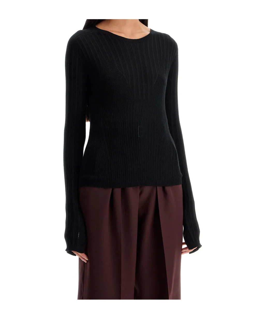 Rib Round-Neck Sweater