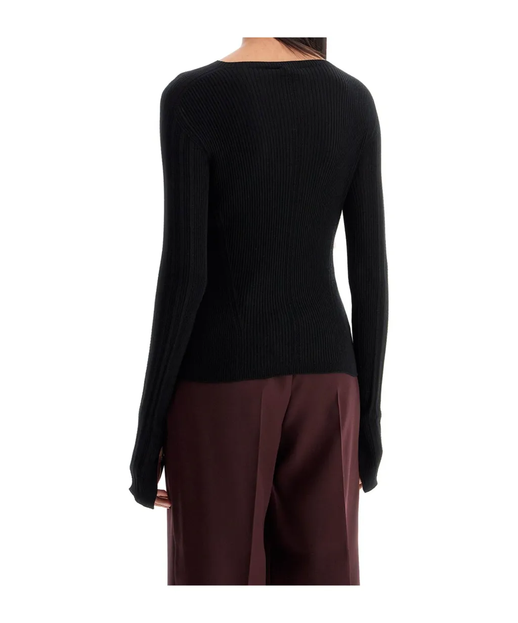 Rib Round-Neck Sweater