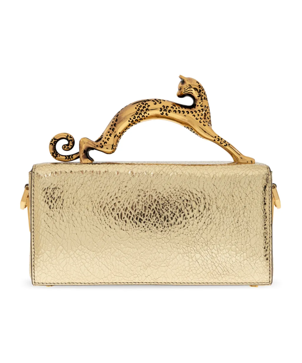 Embossed Cat Handled Tote Bag