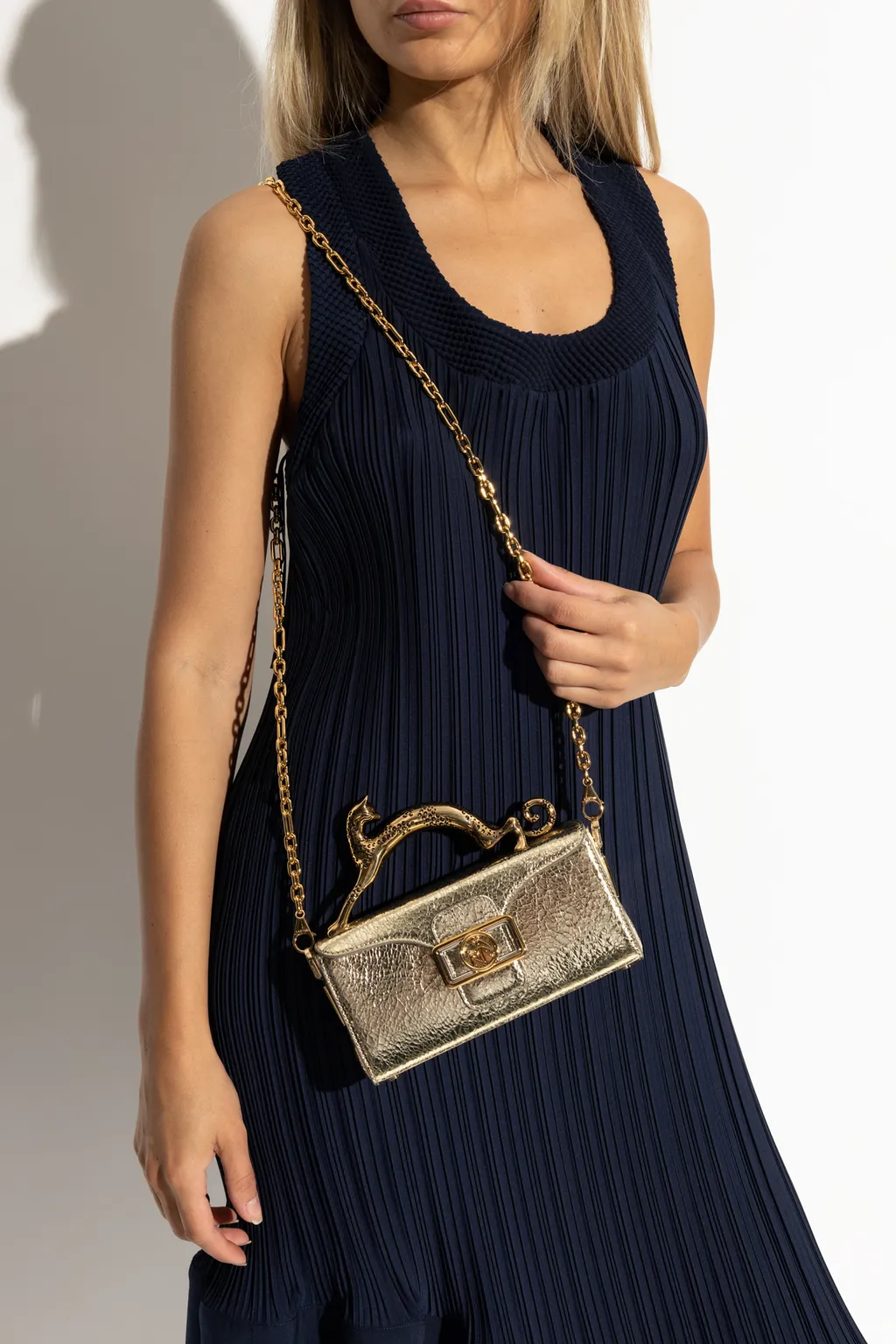 Embossed Cat Handled Tote Bag