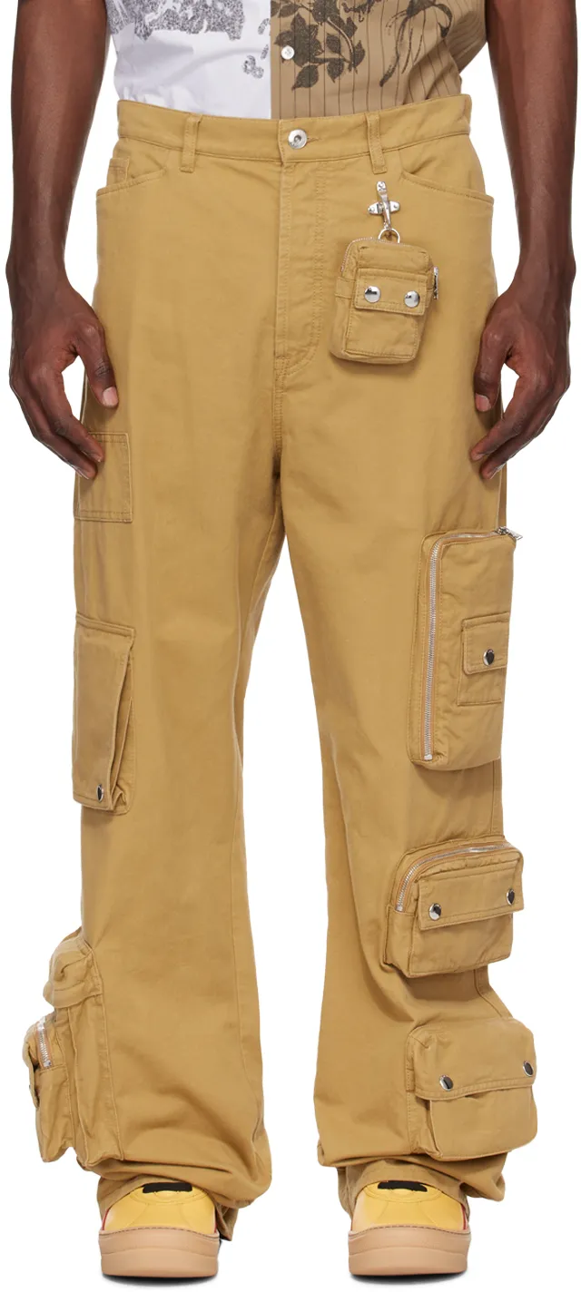 Utility Pockets Straight Trousers