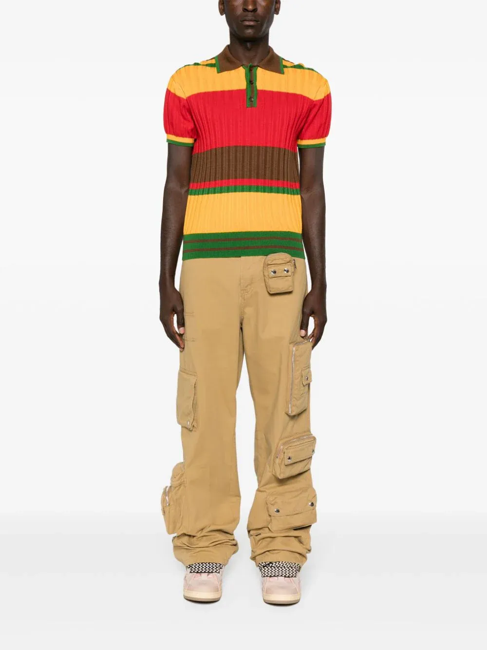 Utility Pockets Straight Trousers