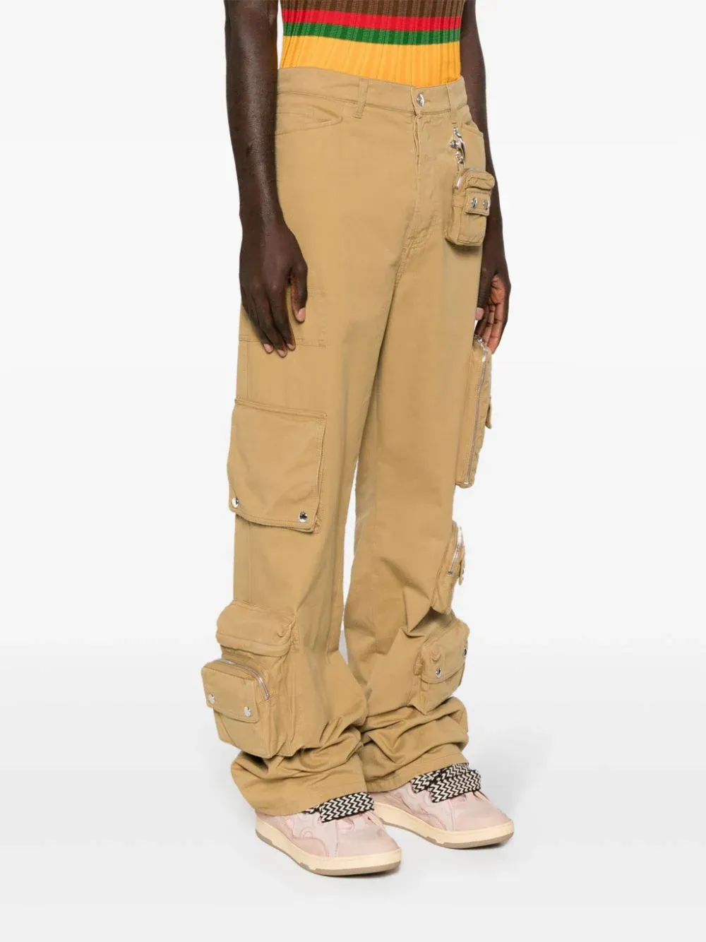 Utility Pockets Straight Trousers