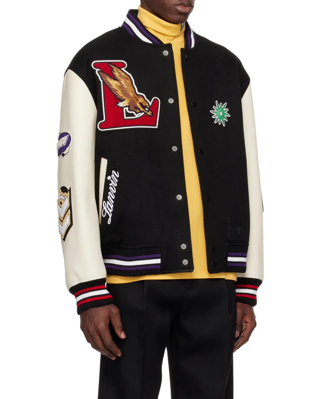 X Future Logo-Patch Varsity Bomber Jacket