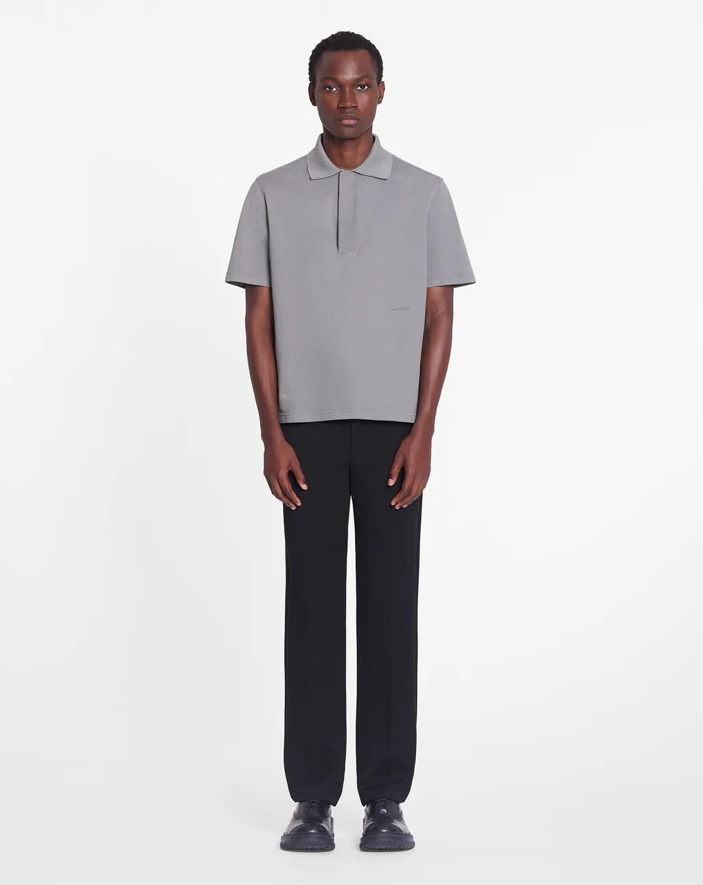Short-Sleeved Straight Hem Polo Shirt