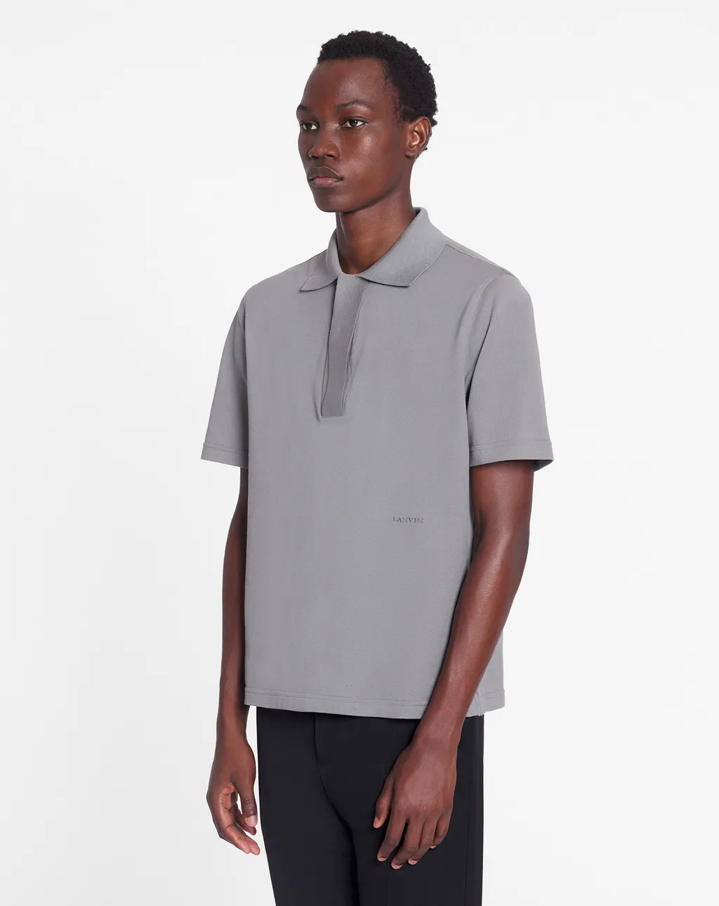 Short-Sleeved Straight Hem Polo Shirt