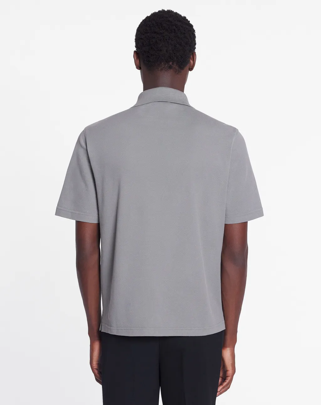 Short-Sleeved Straight Hem Polo Shirt