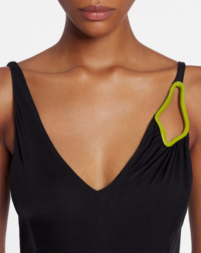 Pleated A-Line Midi Dress