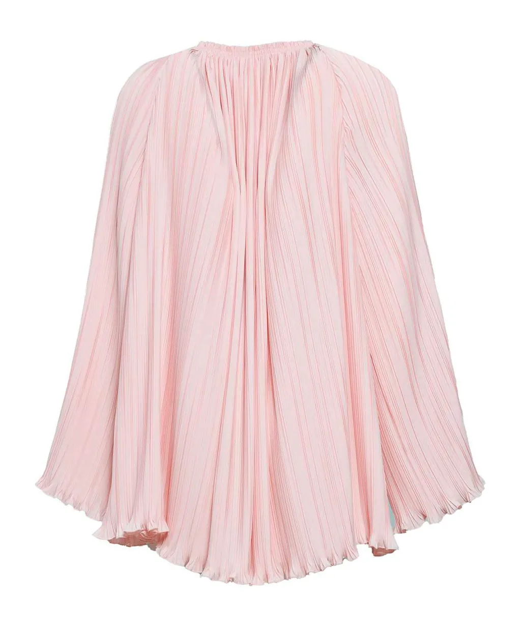 Ruffled Hem Pleated Blouse