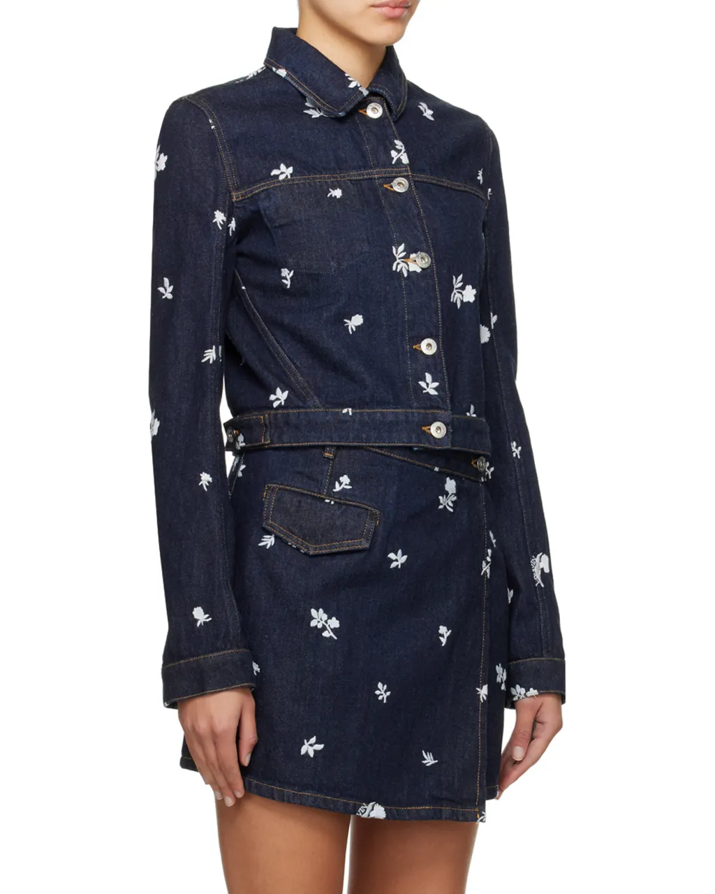 Floral Embroidered Denim Jacket