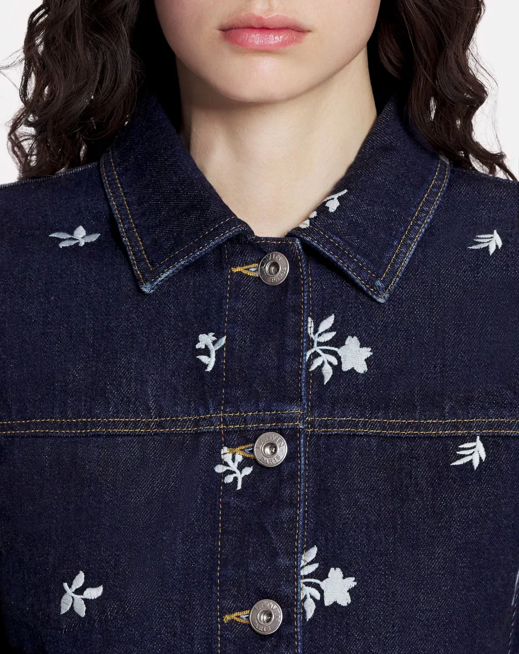 Floral Embroidered Denim Jacket