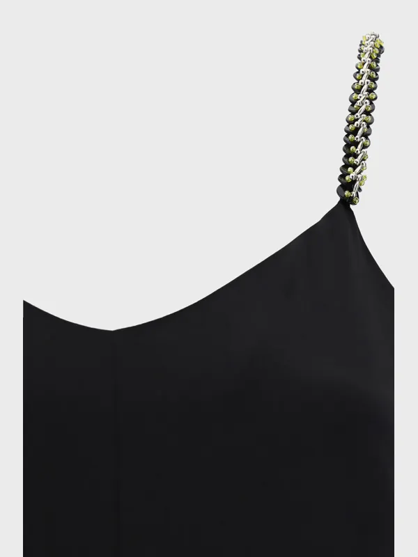 Chain Embellished Strap Midi Dress