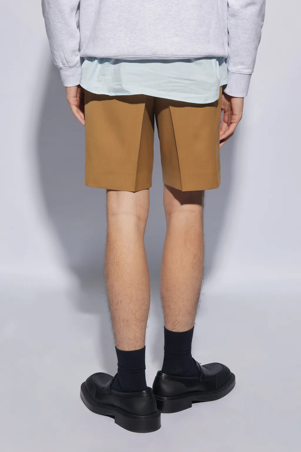 Pressed Crease Belted Shorts