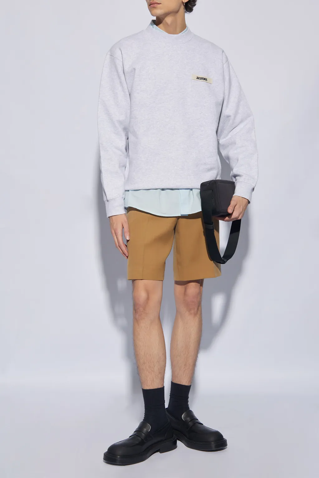 Pressed Crease Belted Shorts