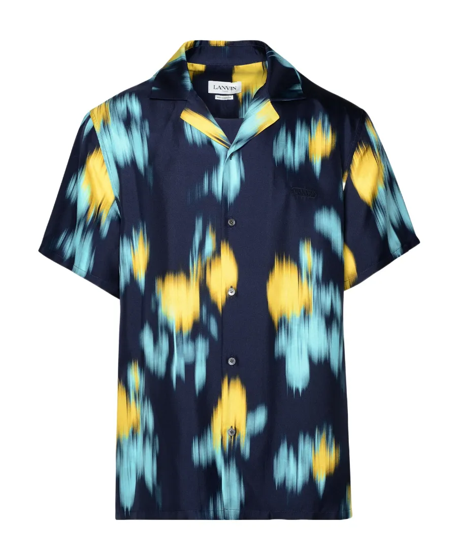 Abstract Printed Short-Sleeved Shirt