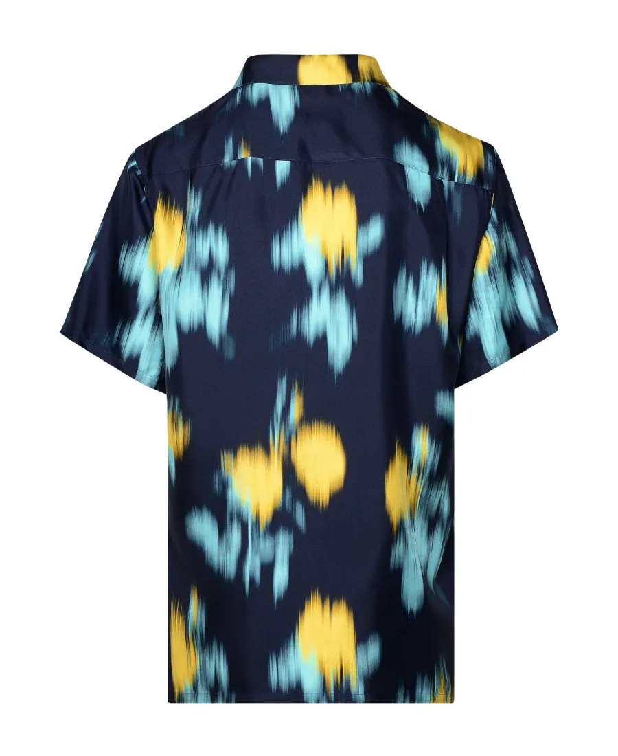 Abstract Printed Short-Sleeved Shirt