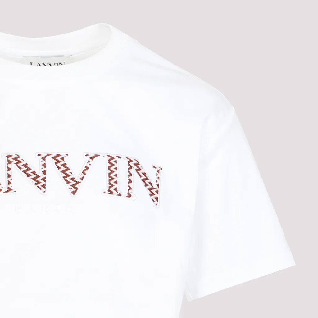 Logo Embroidered Cropped T-Shirt