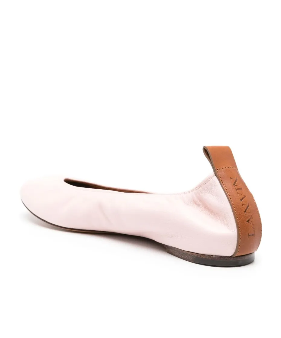 Slip-On Leather Ballerina Shoes