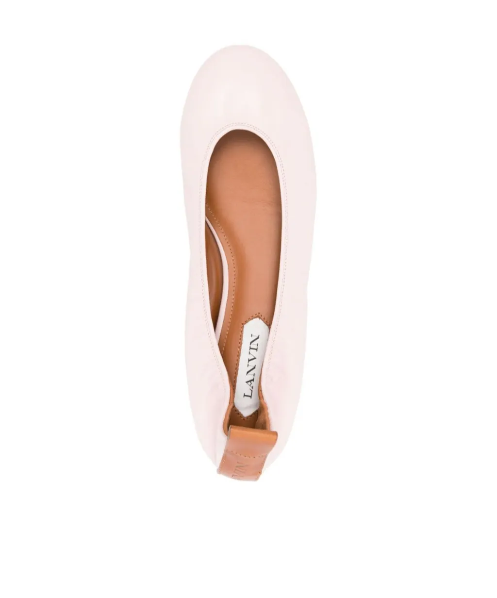 Slip-On Leather Ballerina Shoes
