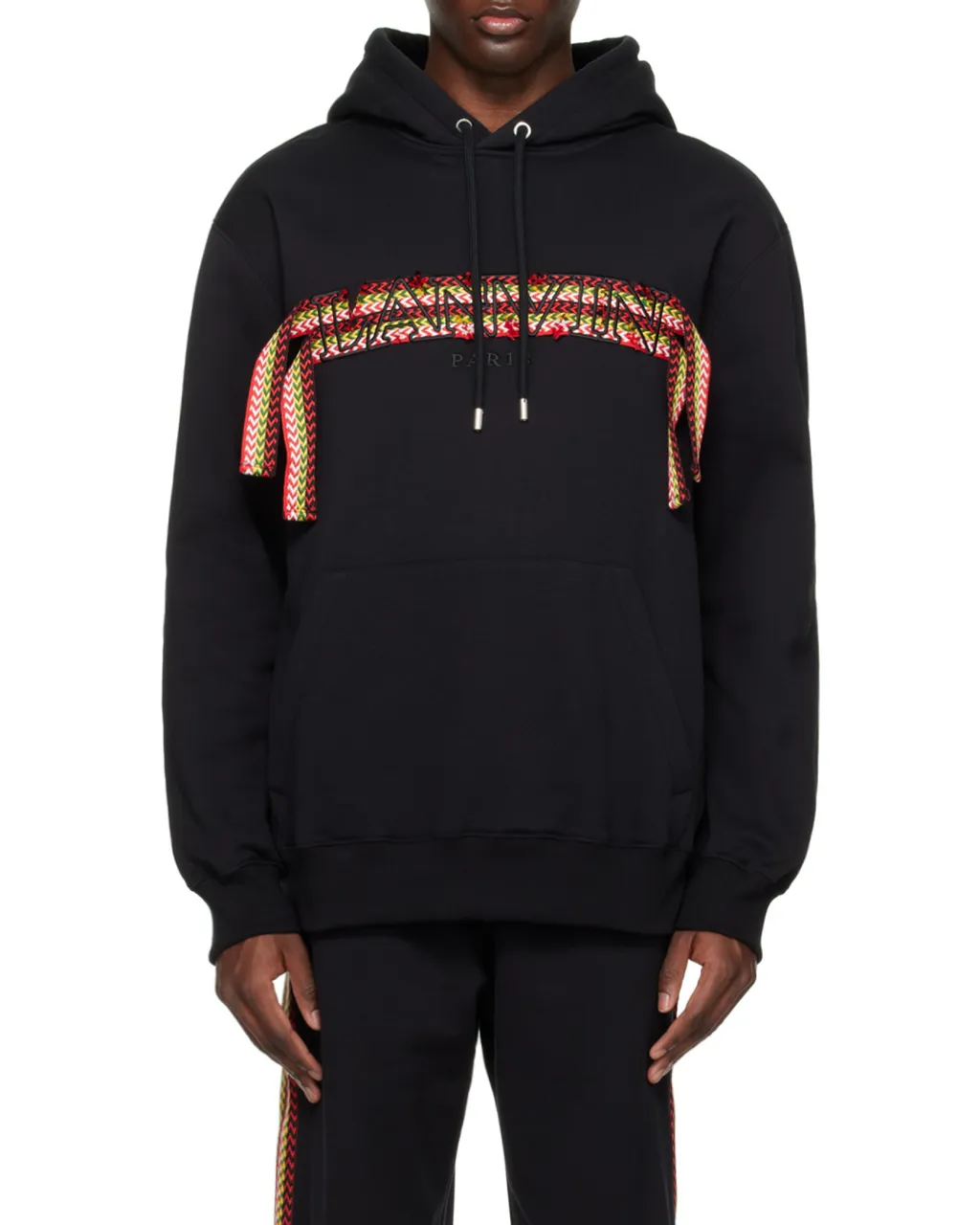 Logo Embroidered Drawstring Hoodie