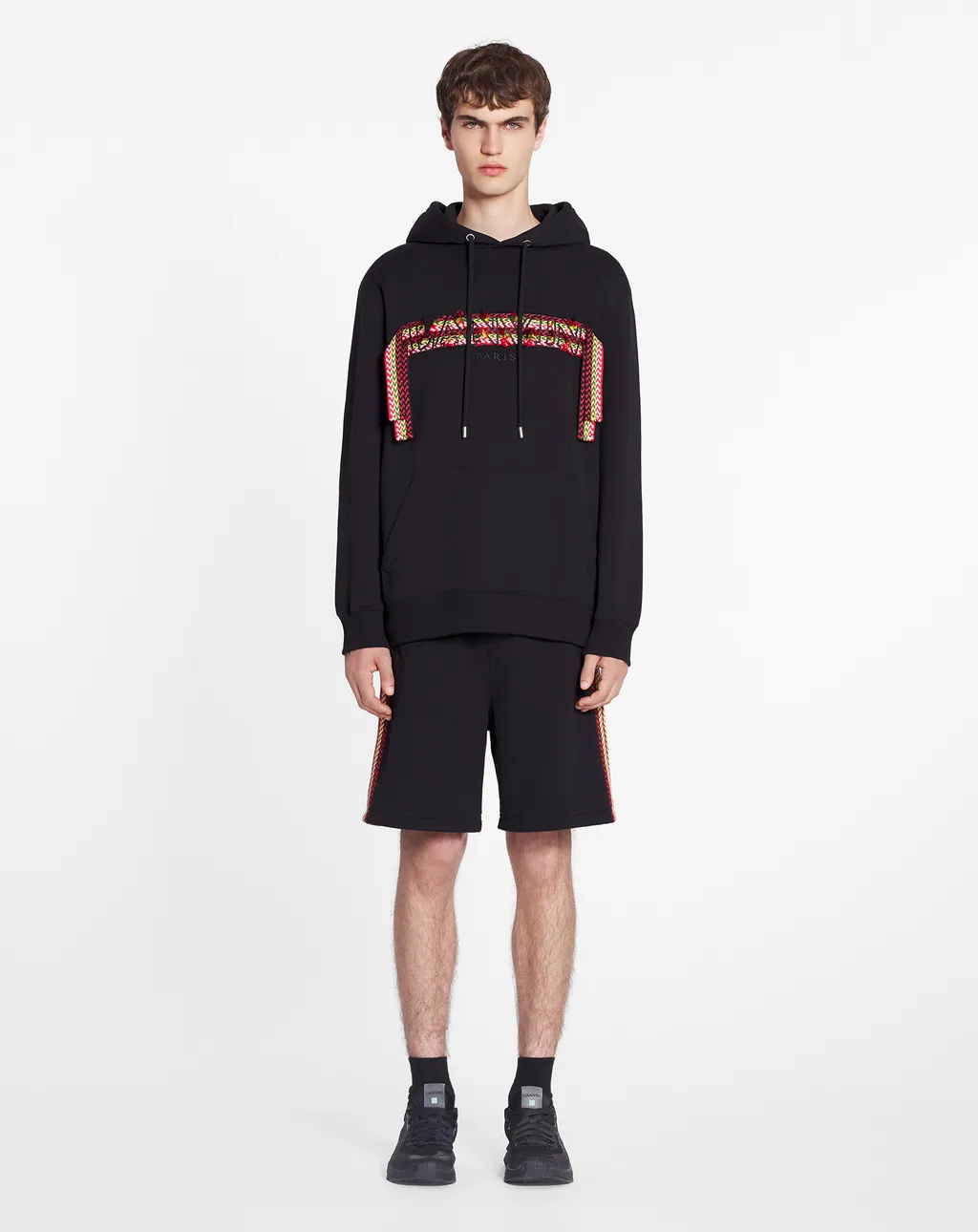 Logo Embroidered Drawstring Hoodie