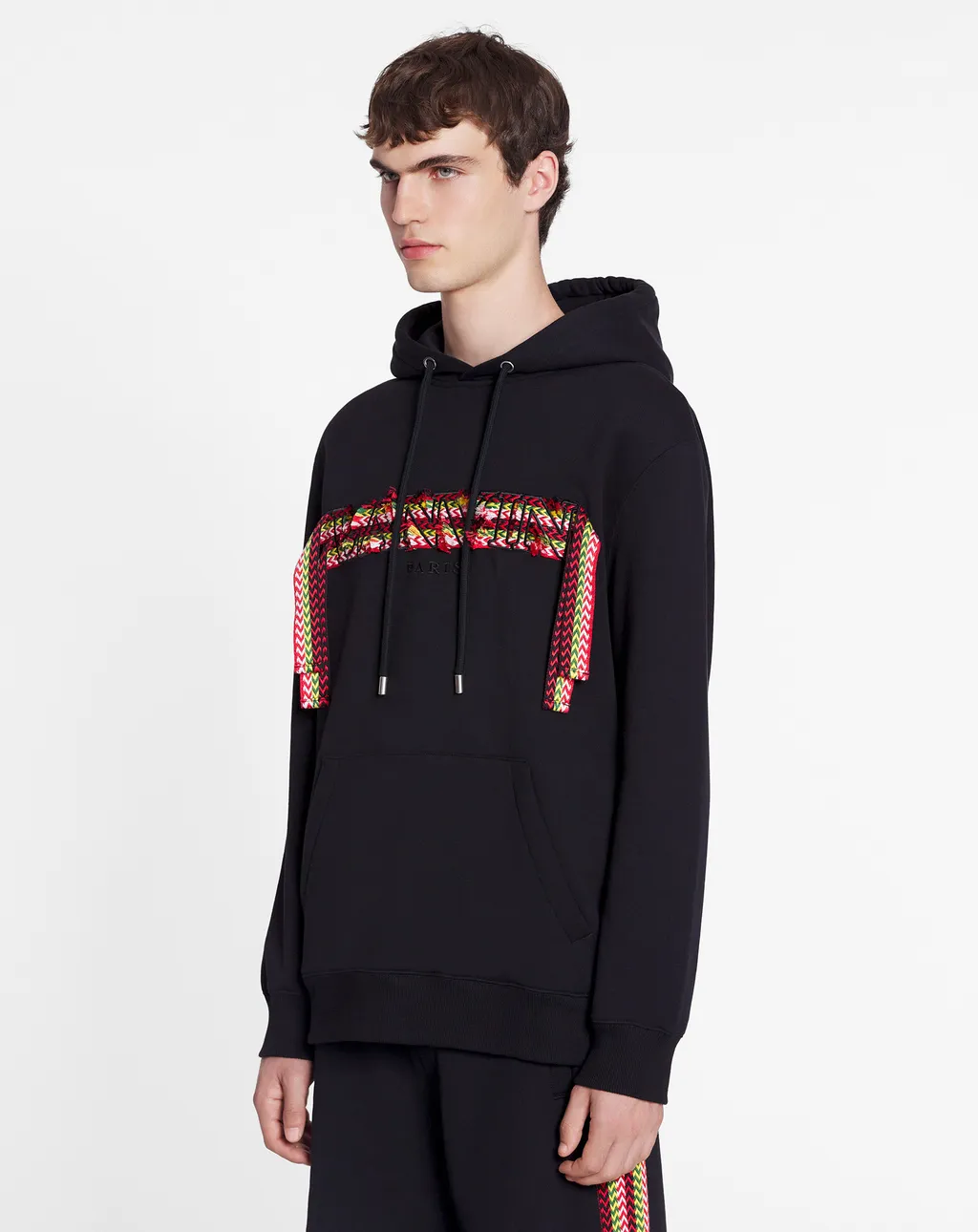 Logo Embroidered Drawstring Hoodie