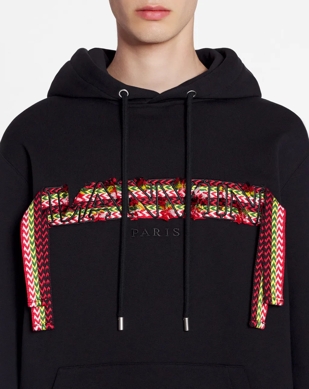 Logo Embroidered Drawstring Hoodie