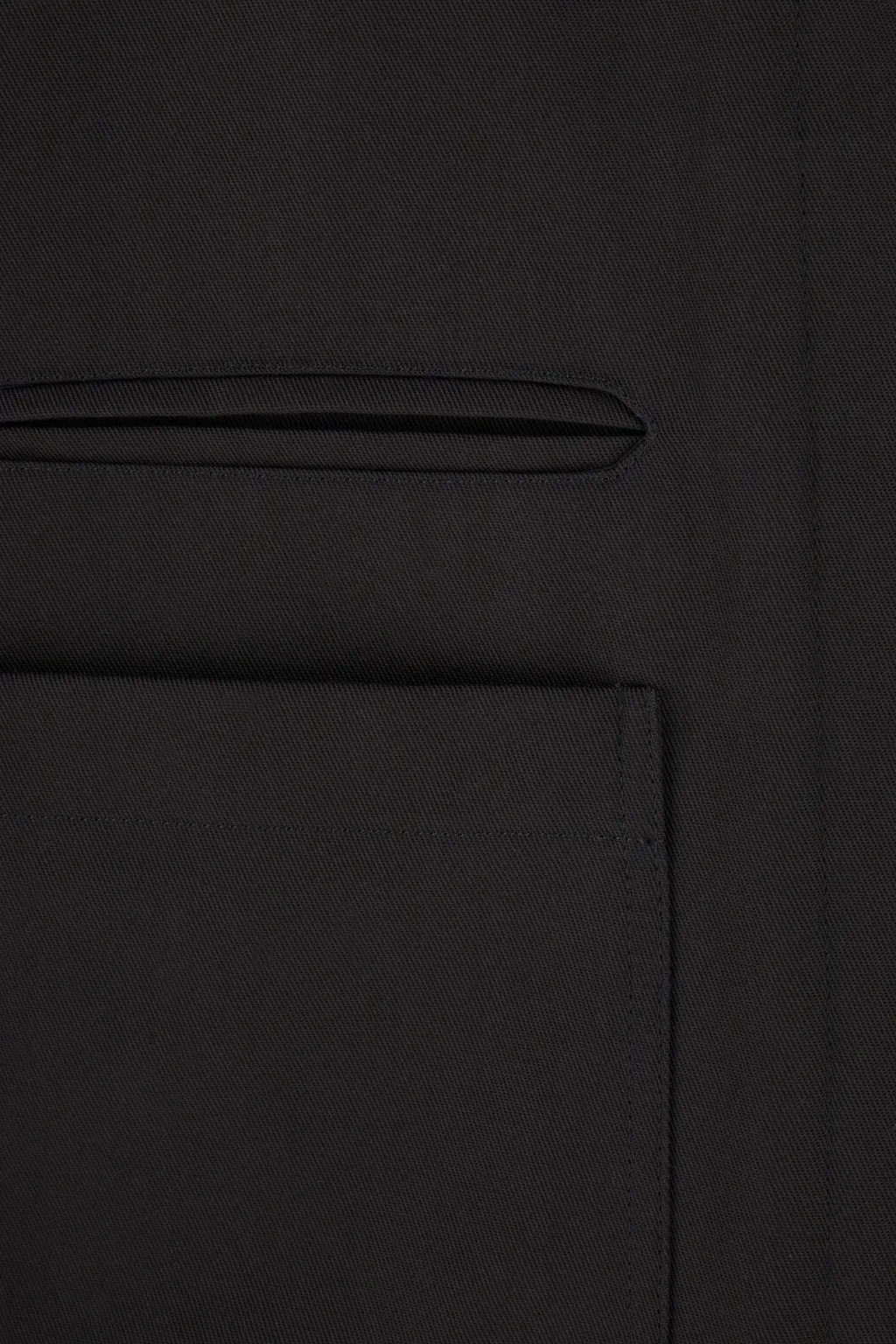 Long Sleeved Buttoned Twill Jacket