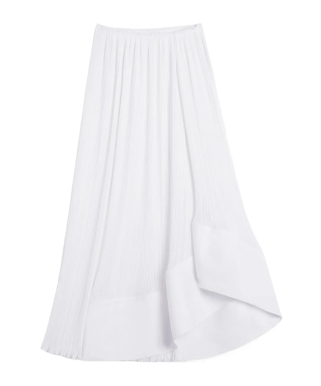 Flared Hem Pleated Skirt