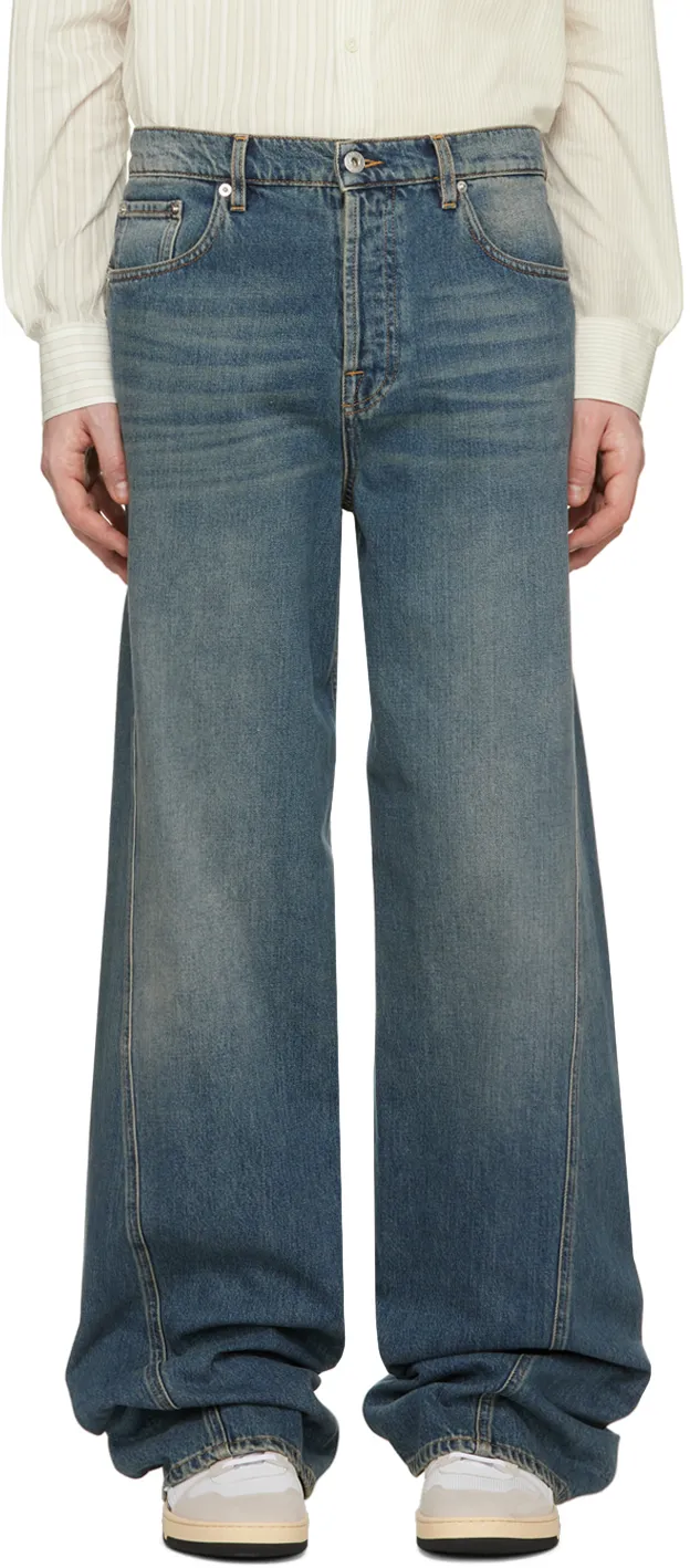 Mid-Rise Straight-Leg Jeans