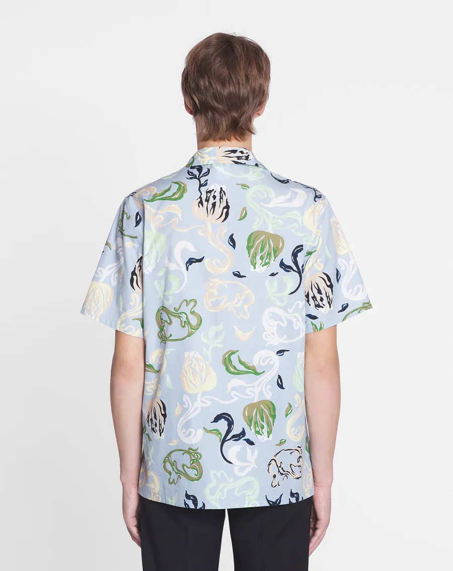 Floral Printed Bowling Shirt