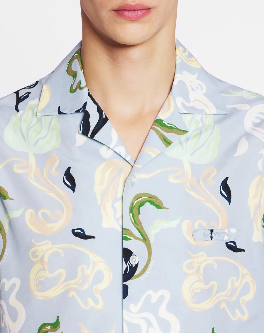 Floral Printed Bowling Shirt