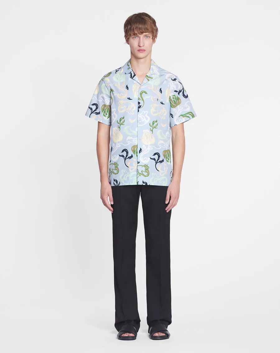 Floral Printed Bowling Shirt