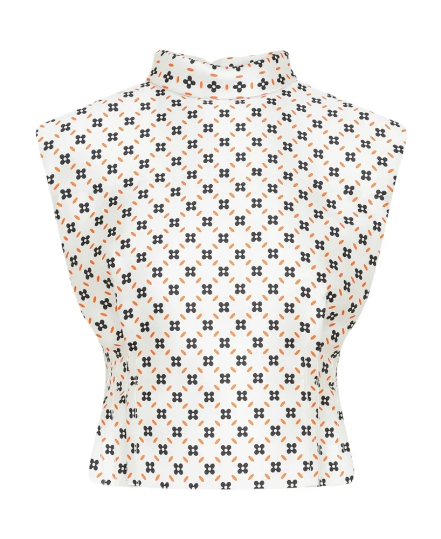 All-Over Printed Sleeveless Top