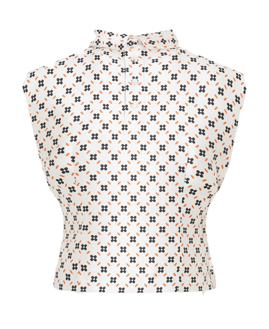 All-Over Printed Sleeveless Top