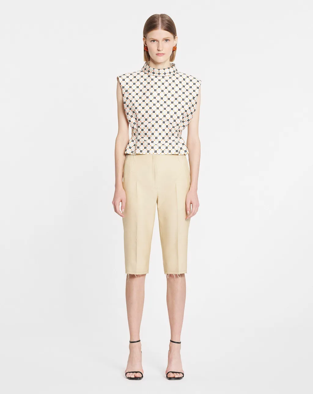 All-Over Printed Sleeveless Top