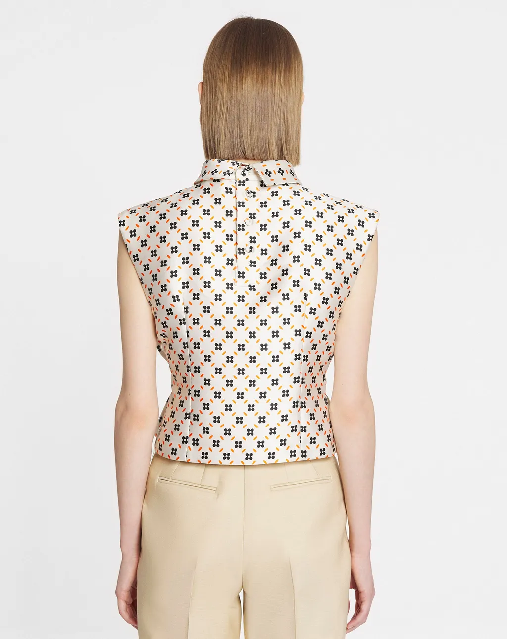 All-Over Printed Sleeveless Top