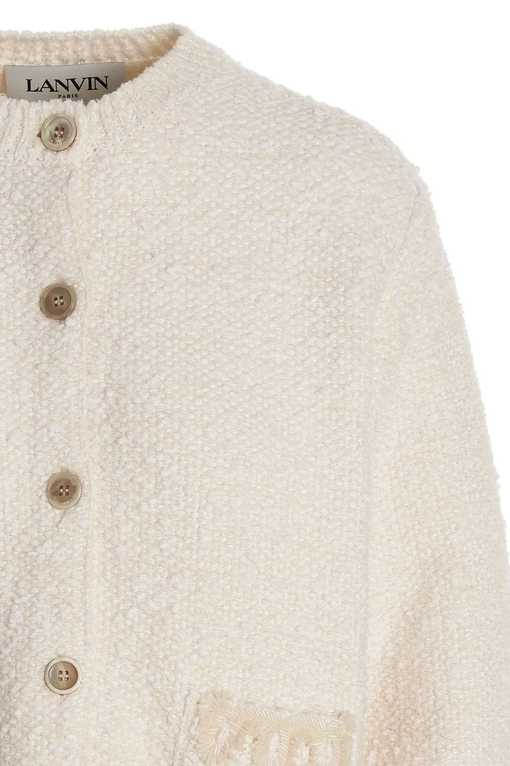 Embellished Button-Up Cardigan
