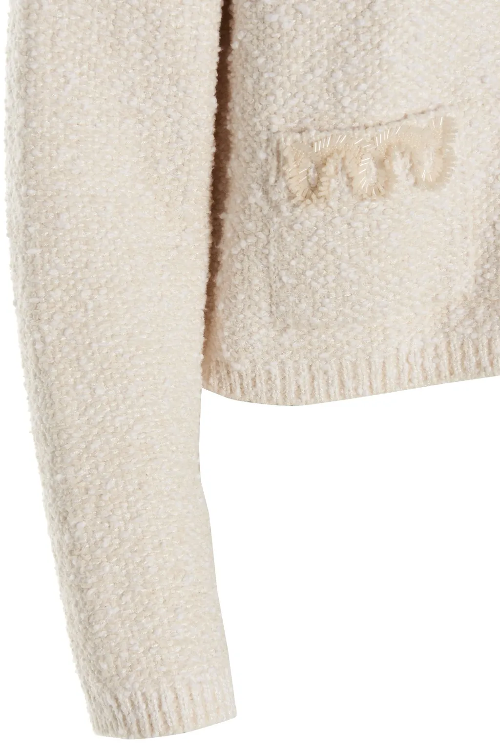 Embellished Button-Up Cardigan