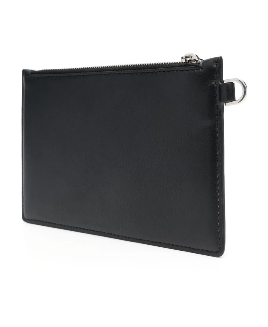 Logo-Debossed Leather Clutch