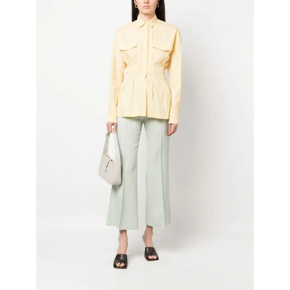 High Waist Flared Trousers