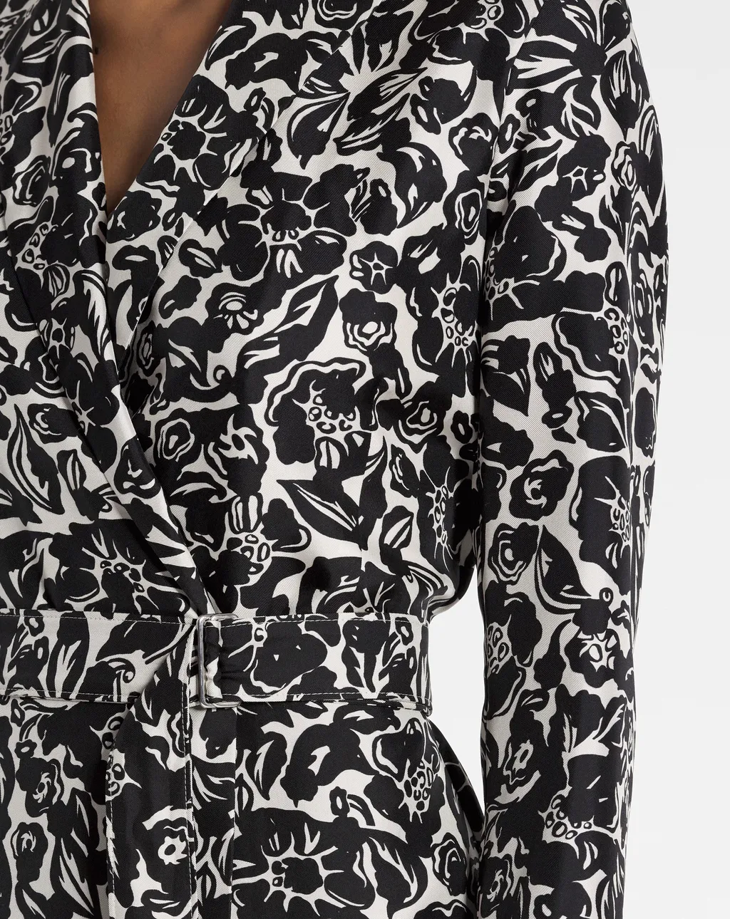 Floral Printed Long-Sleeved Dress