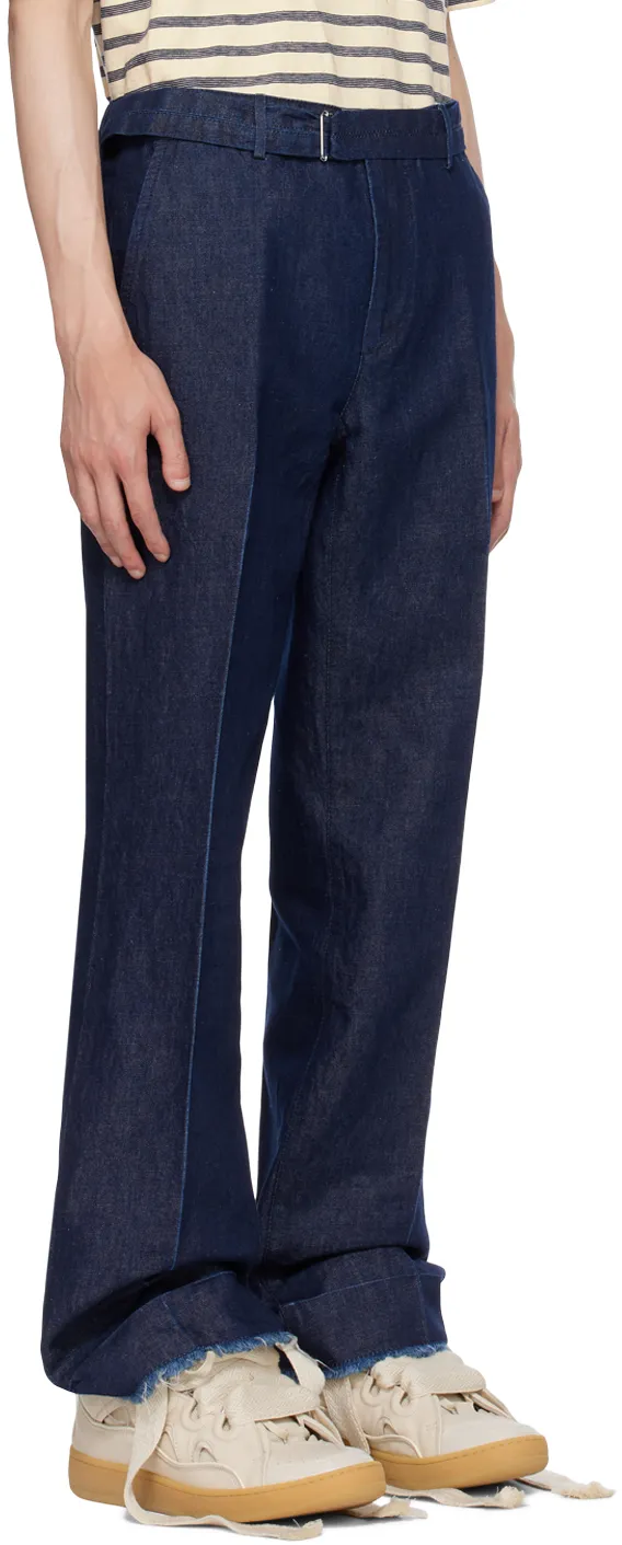 Wide Leg Belted Jeans