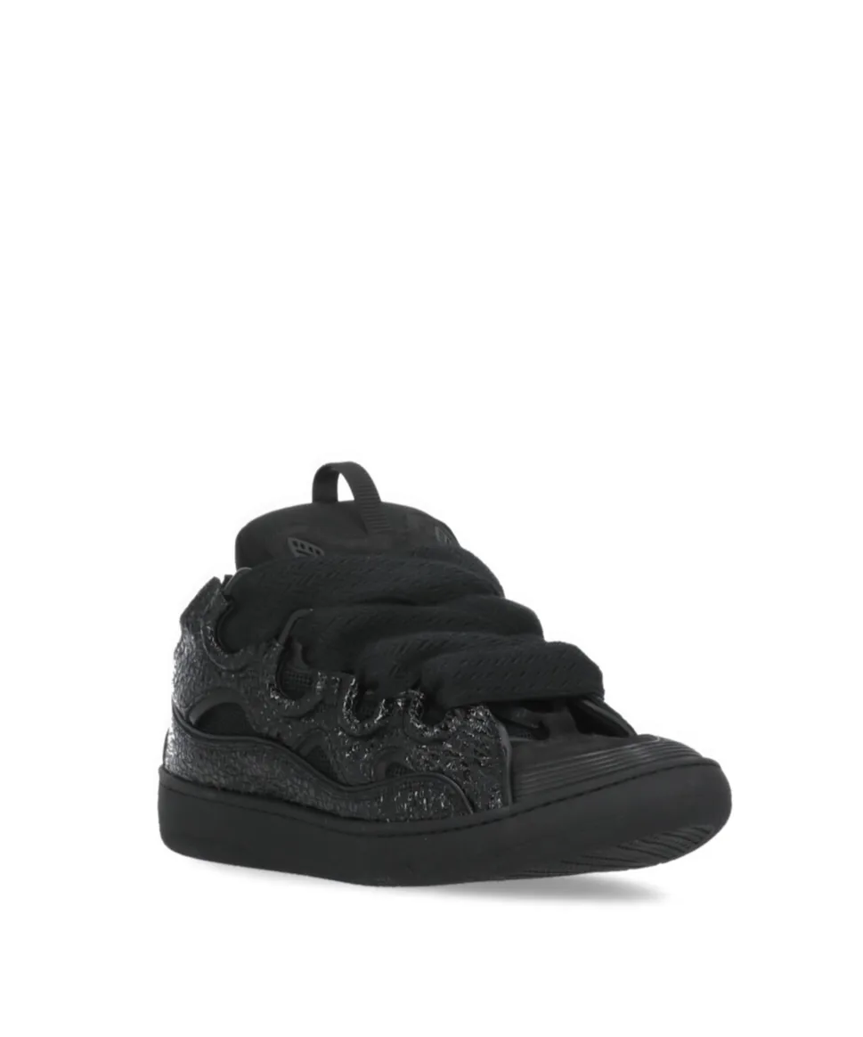 Curb Grain Lace-Up Sneakers