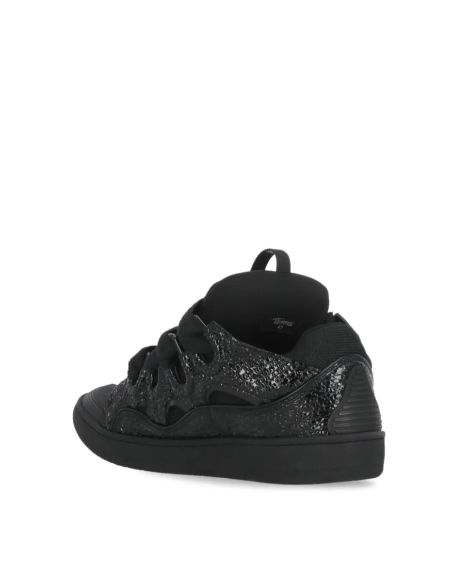 Curb Grain Lace-Up Sneakers