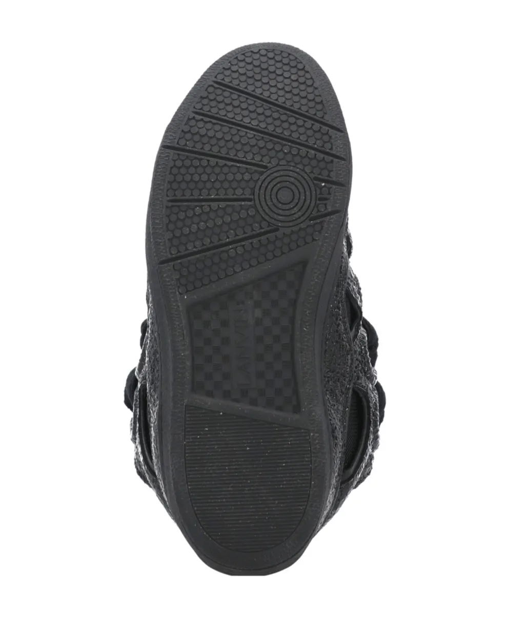 Curb Grain Lace-Up Sneakers