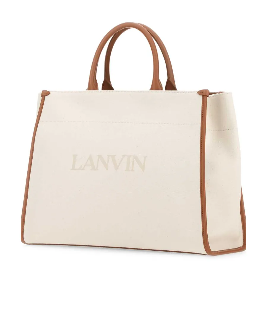 Logo Printed Top Handle Bag