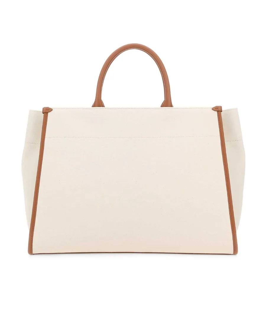 Logo Printed Top Handle Bag